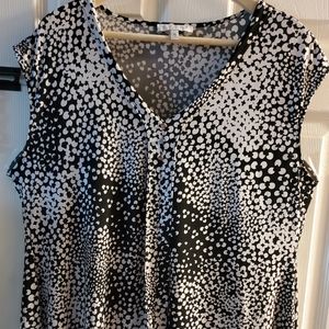 Chaus New York Black and White Sleeveless